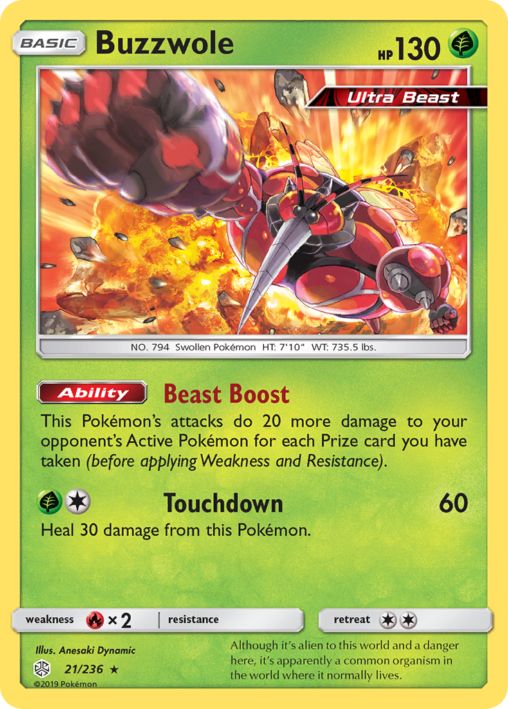 Buzzwole (21/236) [Sun & Moon: Cosmic Eclipse] | Play N Trade Winnipeg