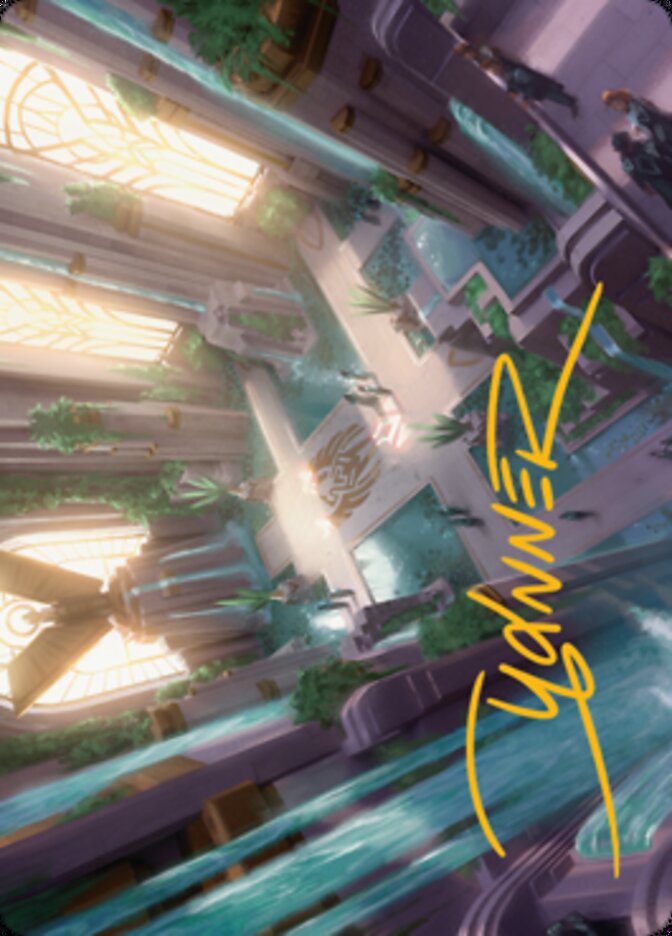 Spara's Headquarters Art Card (Gold-Stamped Signature) [Streets of New Capenna Art Series] | Play N Trade Winnipeg