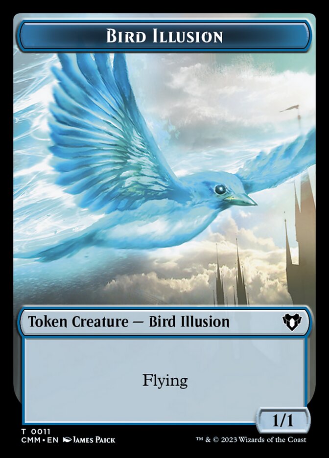 Treasure // Bird Illusion Double-Sided Token [Commander Masters Tokens] | Play N Trade Winnipeg