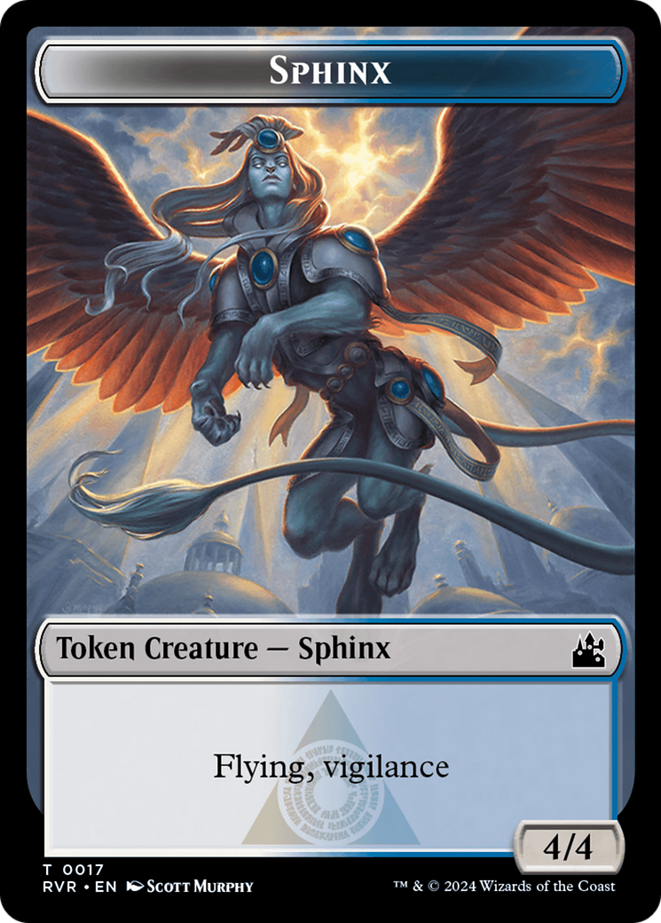 Saproling // Sphinx Double-Sided Token [Ravnica Remastered Tokens] | Play N Trade Winnipeg