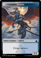 Spirit (0018) // Sphinx Double-Sided Token [Ravnica Remastered Tokens] | Play N Trade Winnipeg