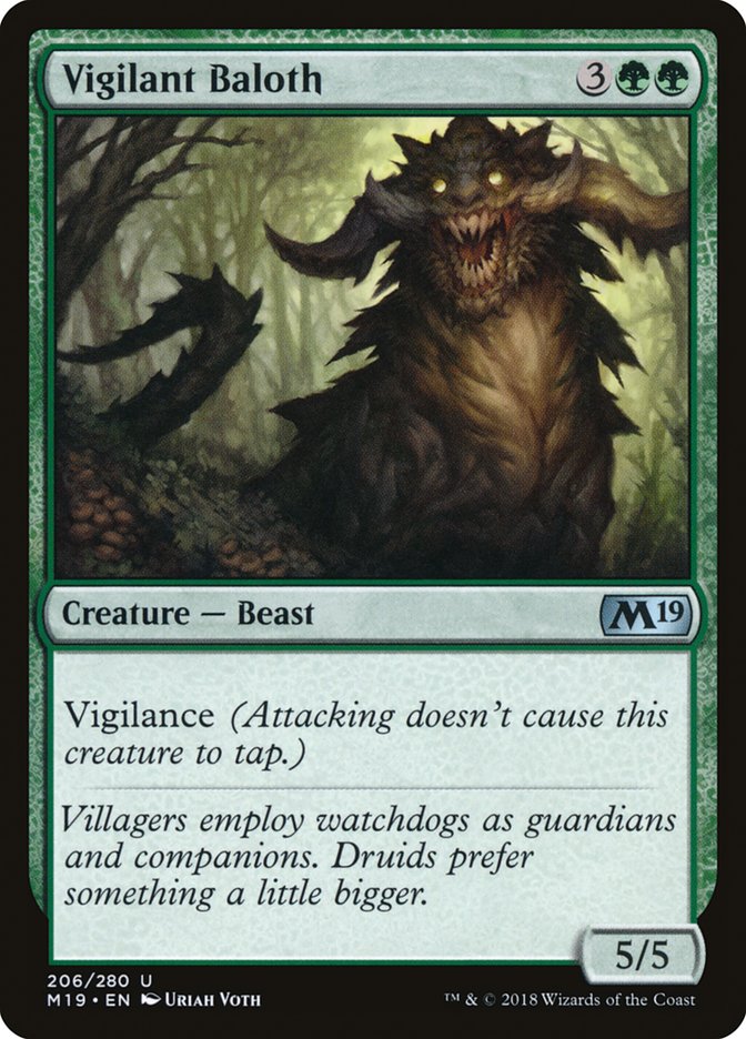 Vigilant Baloth [Core Set 2019] | Play N Trade Winnipeg