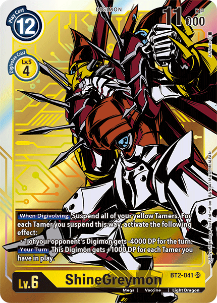 ShineGreymon [BT2-041] (Alternate Art) [Release Special Booster Ver.1.5] | Play N Trade Winnipeg