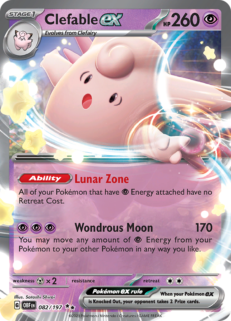 Clefable ex (082/197) [Scarlet & Violet: Obsidian Flames] | Play N Trade Winnipeg