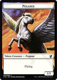 Pegasus // Human Double-sided Token [Commander 2019 Tokens] | Play N Trade Winnipeg