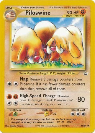 Piloswine (36/64) [Neo Revelation Unlimited] | Play N Trade Winnipeg