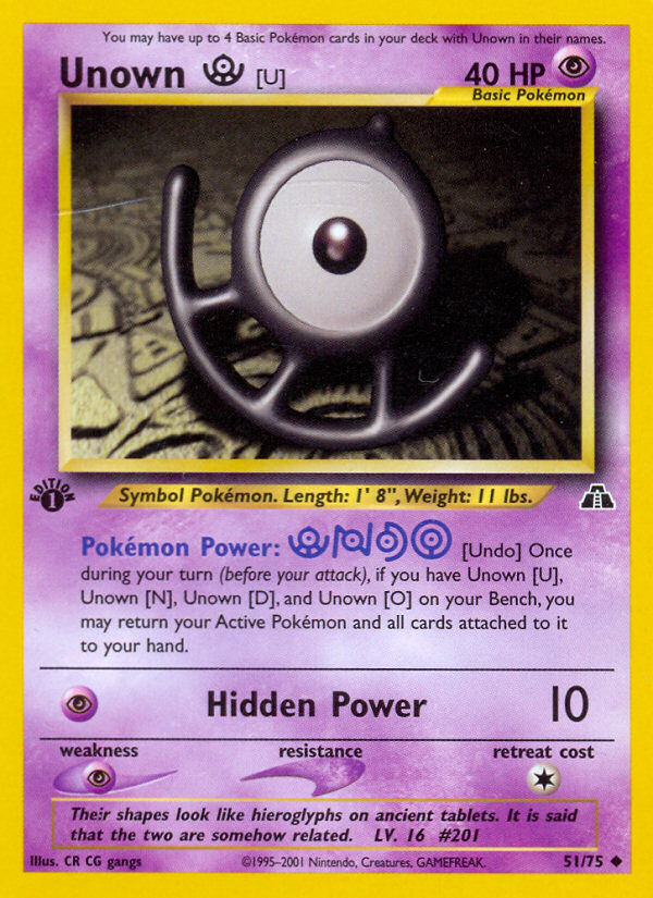 Unown [U] (51/75) [Neo Discovery 1st Edition] | Play N Trade Winnipeg