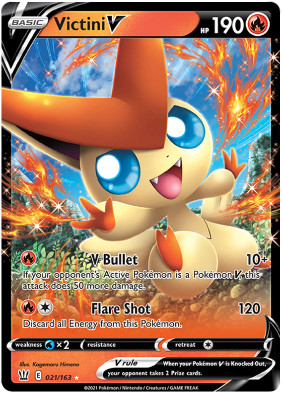 Victini V (021/163) [Sword & Shield: Battle Styles] | Play N Trade Winnipeg