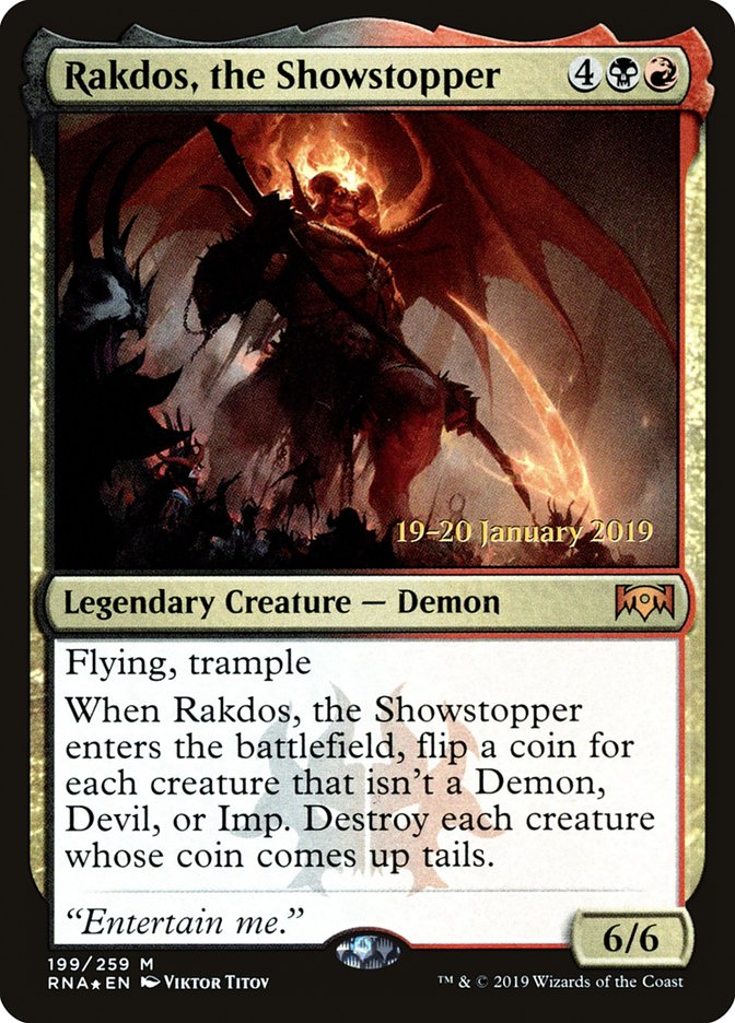 Rakdos, the Showstopper [Ravnica Allegiance Prerelease Promos] | Play N Trade Winnipeg