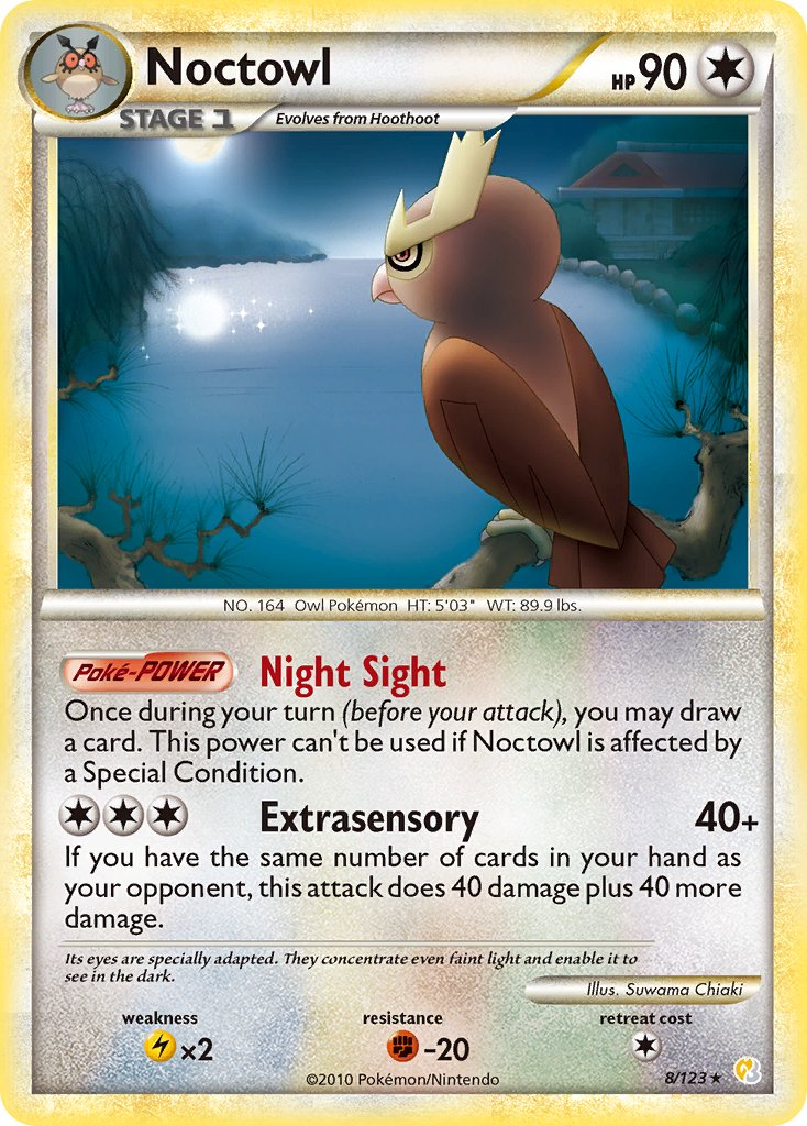 Noctowl (8/123) (Theme Deck Exclusive) [HeartGold & SoulSilver: Base Set] | Play N Trade Winnipeg