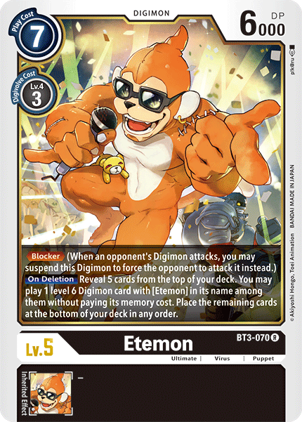 Etemon [BT3-070] [Release Special Booster Ver.1.5] | Play N Trade Winnipeg