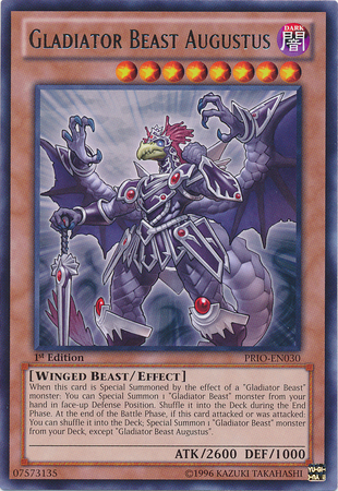 Gladiator Beast Augustus [PRIO-EN030] Rare | Play N Trade Winnipeg