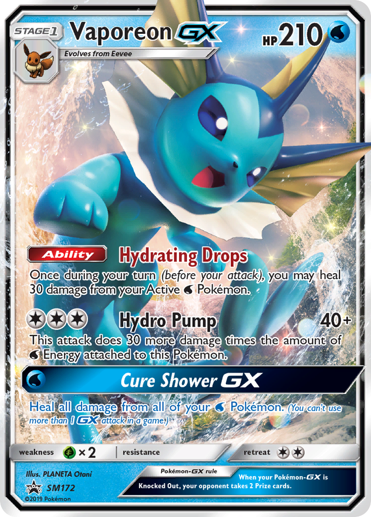 Vaporeon GX (SM172) [Sun & Moon: Black Star Promos] | Play N Trade Winnipeg