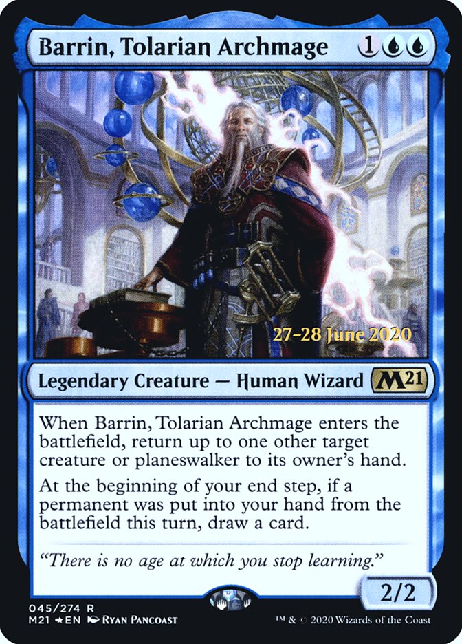 Barrin, Tolarian Archmage  [Core Set 2021 Prerelease Promos] | Play N Trade Winnipeg