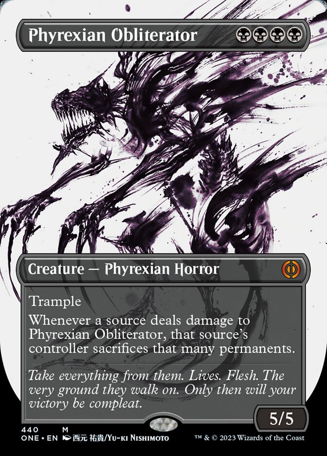 Phyrexian Obliterator (Borderless Ichor Step-and-Compleat Foil) [Phyrexia: All Will Be One] | Play N Trade Winnipeg