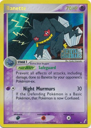 Banette (1/100) (Stamped) [EX: Crystal Guardians] | Play N Trade Winnipeg