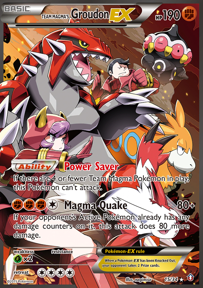 Team Magma's Groudon ex (15/34) [XY: Double Crisis] | Play N Trade Winnipeg