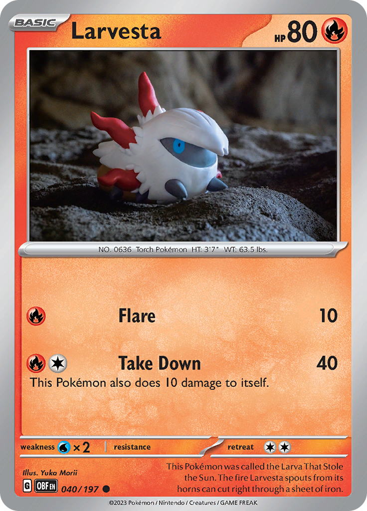 Larvesta (040/197) [Scarlet & Violet: Obsidian Flames] | Play N Trade Winnipeg