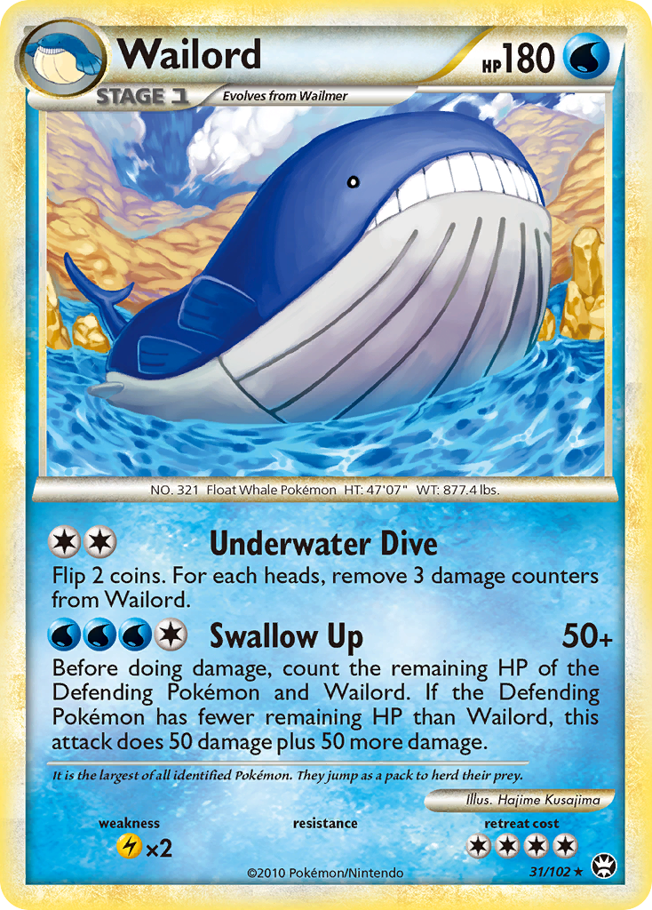 Wailord (31/102) [HeartGold & SoulSilver: Triumphant] | Play N Trade Winnipeg