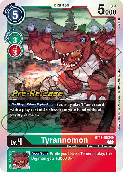 Tyrannomon [BT11-052] [Dimensional Phase Pre-Release Promos] | Play N Trade Winnipeg