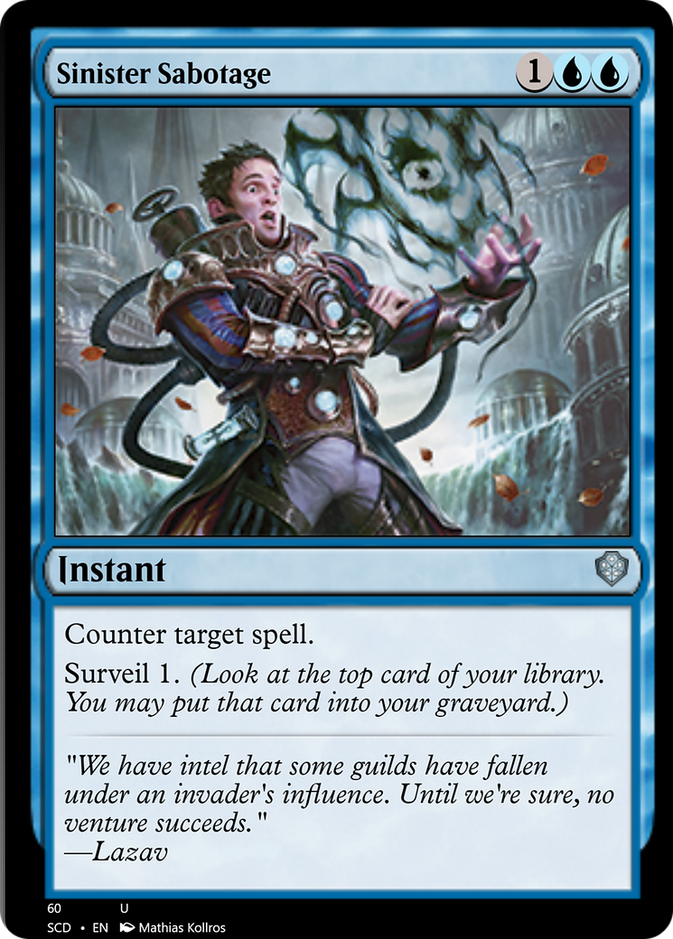 Sinister Sabotage [Starter Commander Decks] | Play N Trade Winnipeg
