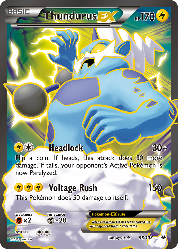 Thundurus EX (98/108) [XY: Roaring Skies] | Play N Trade Winnipeg