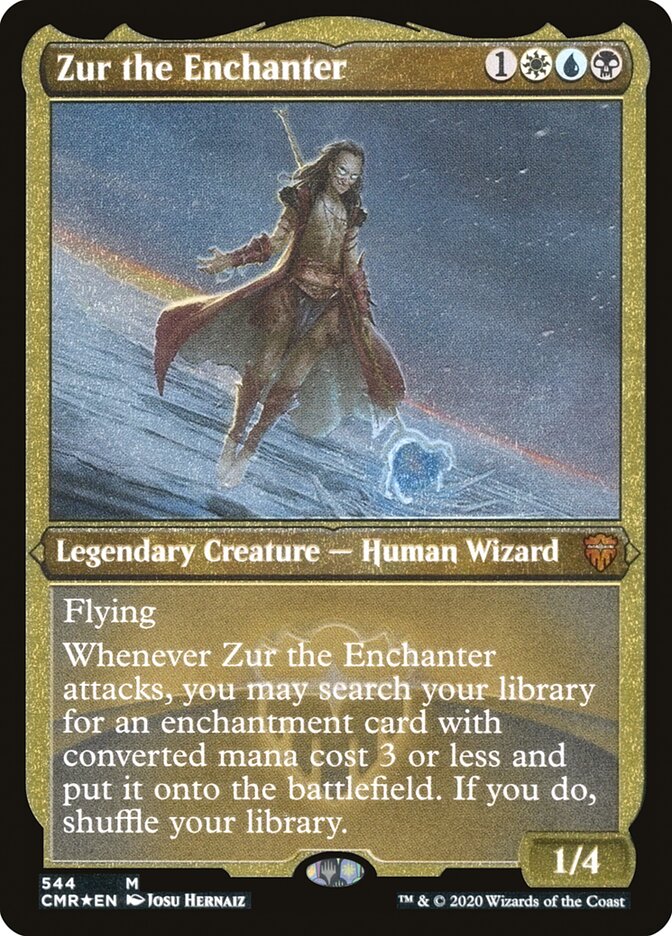 Zur the Enchanter (Etched) [Commander Legends] | Play N Trade Winnipeg