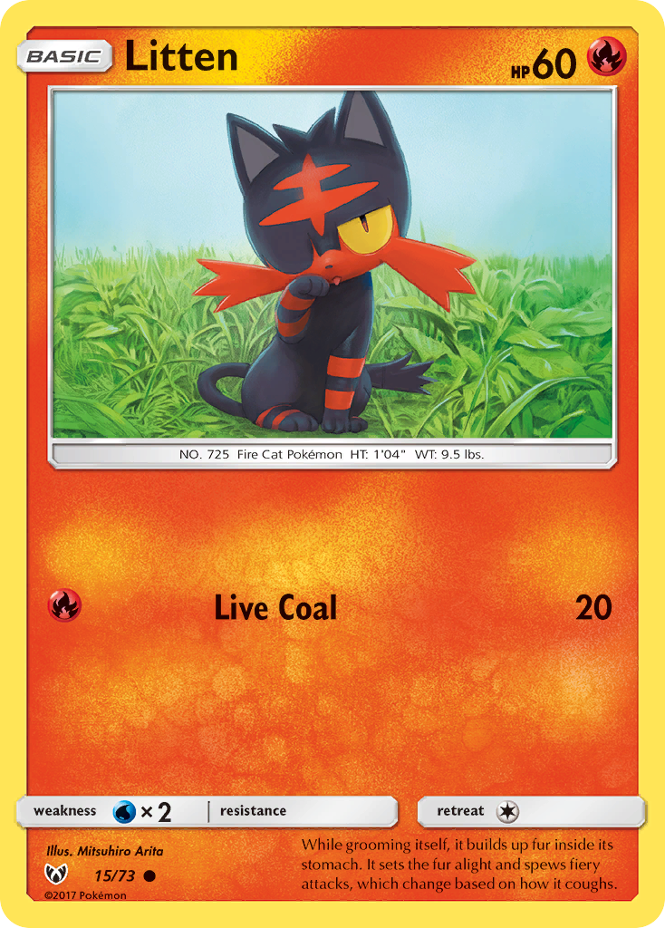 Litten (15/73) [Sun & Moon: Shining Legends] | Play N Trade Winnipeg