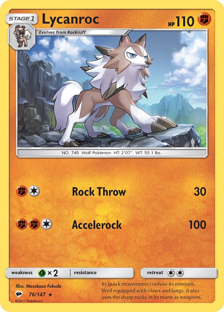 Lycanroc (76/147) (Theme Deck Exclusive) [Sun & Moon: Burning Shadows] | Play N Trade Winnipeg