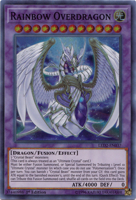 Rainbow Overdragon [LED2-EN037] Super Rare | Play N Trade Winnipeg