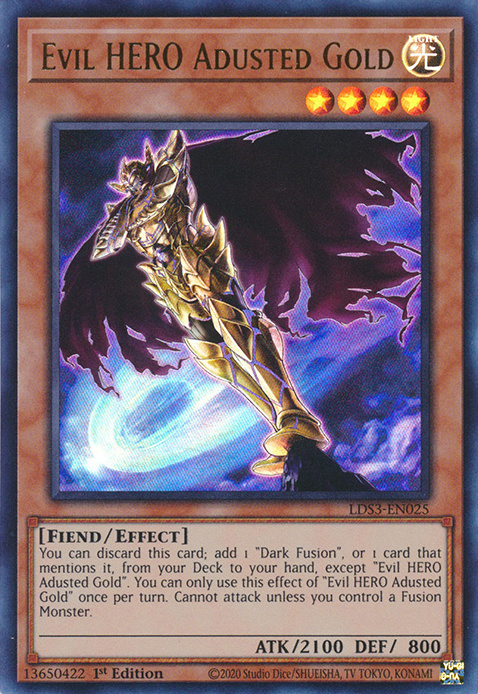 Evil HERO Adusted Gold [LDS3-EN025] Ultra Rare | Play N Trade Winnipeg