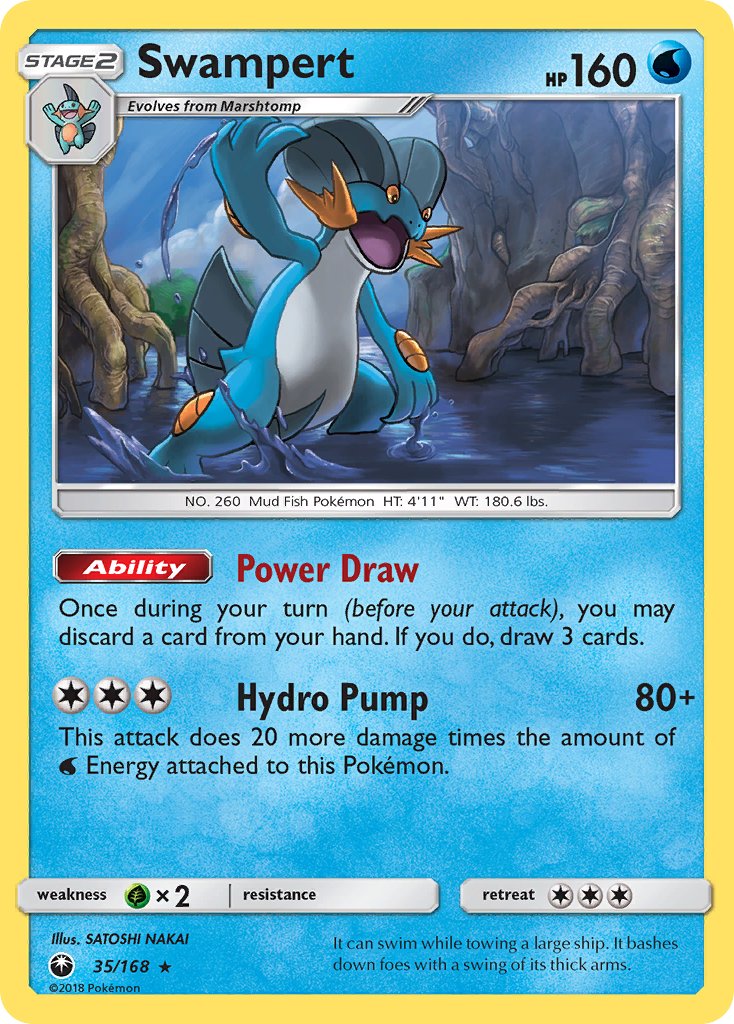 Swampert (35/168) (Theme Deck Exclusive) [Sun & Moon: Celestial Storm] | Play N Trade Winnipeg