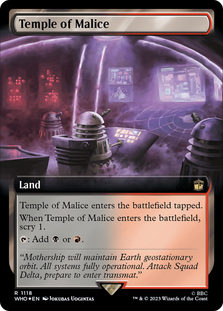 Temple of Malice (Extended Art) (Surge Foil) [Doctor Who] | Play N Trade Winnipeg