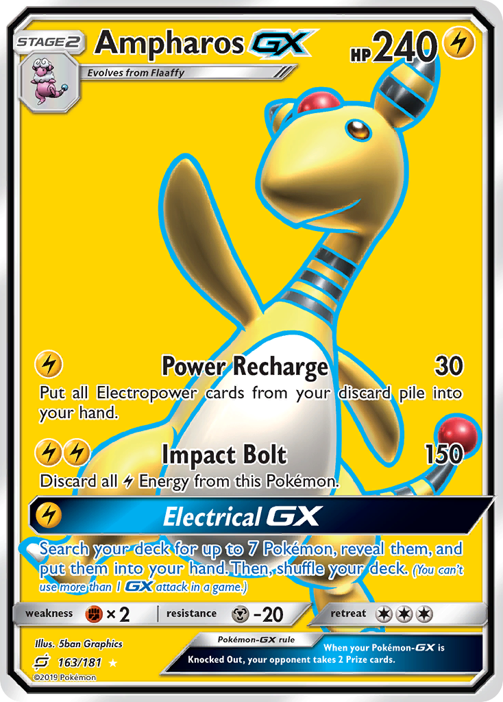 Ampharos GX (163/181) [Sun & Moon: Team Up] | Play N Trade Winnipeg