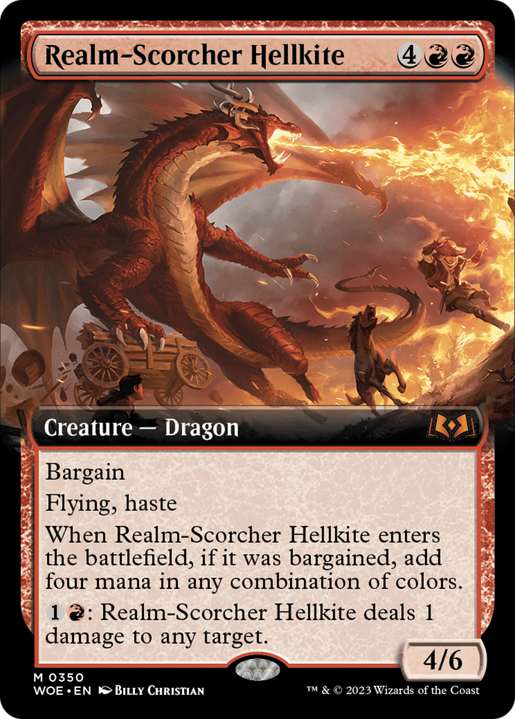 Realm-Scorcher Hellkite (Extended Art) [Wilds of Eldraine] | Play N Trade Winnipeg