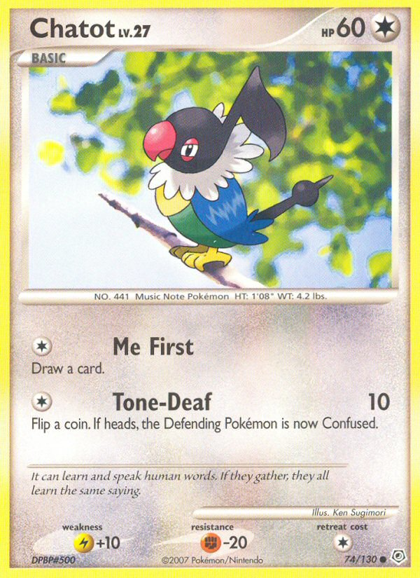 Chatot (74/130) [Diamond & Pearl: Base Set] | Play N Trade Winnipeg