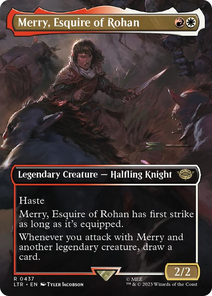 Merry, Esquire of Rohan (Borderless Alternate Art) [The Lord of the Rings: Tales of Middle-Earth] | Play N Trade Winnipeg