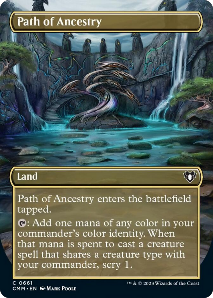 Path of Ancestry (Borderless Alternate Art) [Commander Masters] | Play N Trade Winnipeg