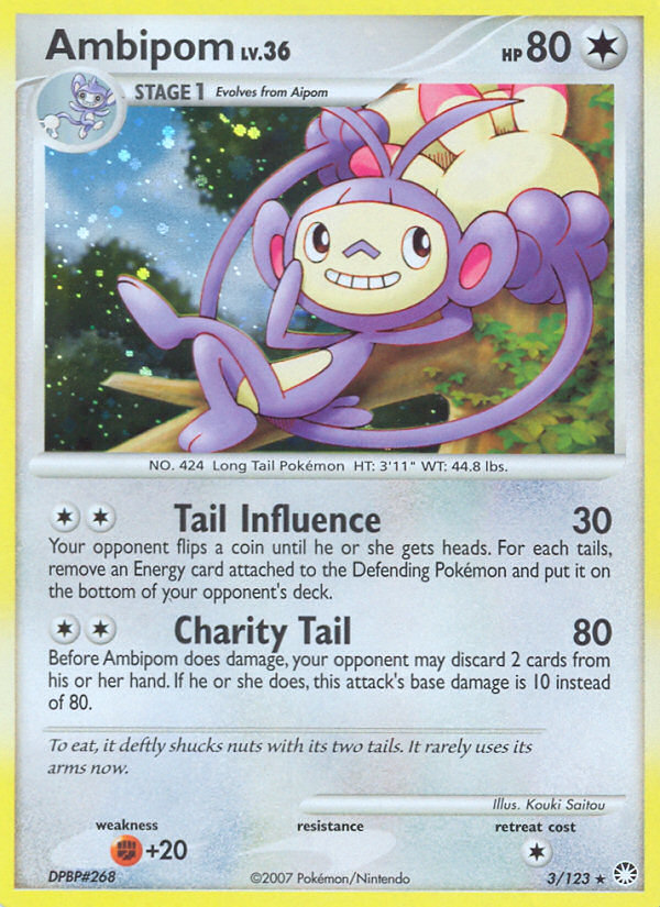 Ambipom (3/123) [Diamond & Pearl: Mysterious Treasures] | Play N Trade Winnipeg