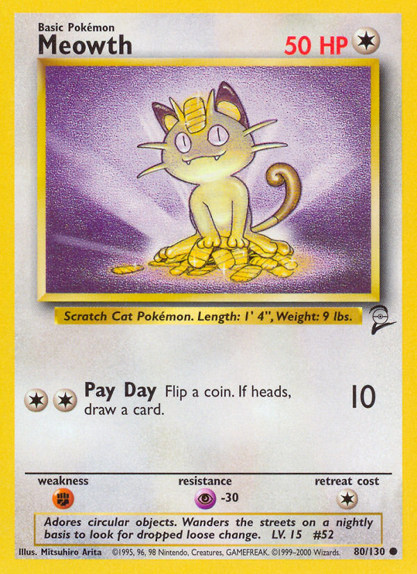 Meowth (80/130) [Base Set 2] | Play N Trade Winnipeg