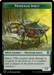 Phyrexian Wurm // Phyrexian Insect Double-Sided Token [Phyrexia: All Will Be One Commander Tokens] | Play N Trade Winnipeg