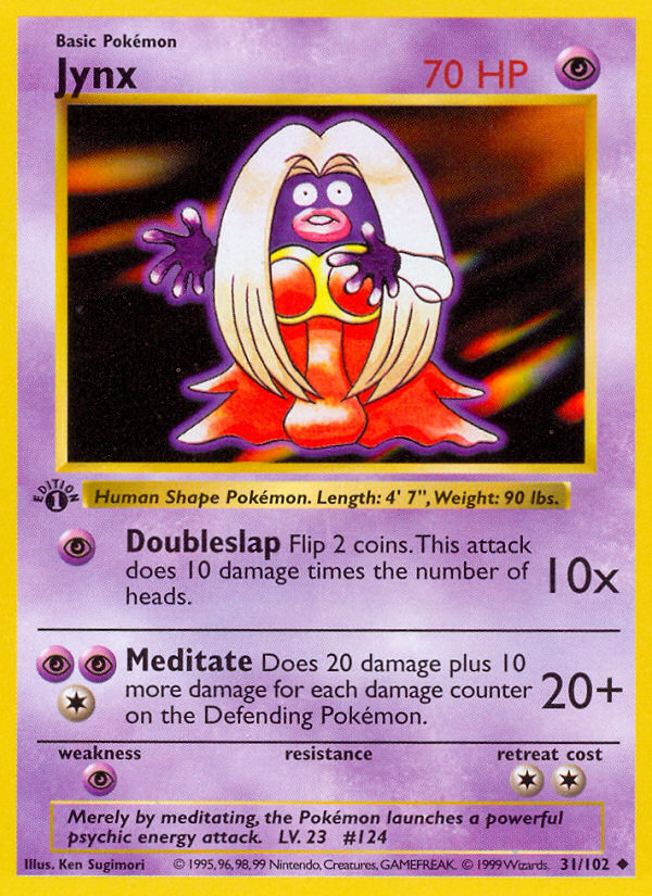 Jynx (31/102) (Shadowless) [Base Set 1st Edition] | Play N Trade Winnipeg