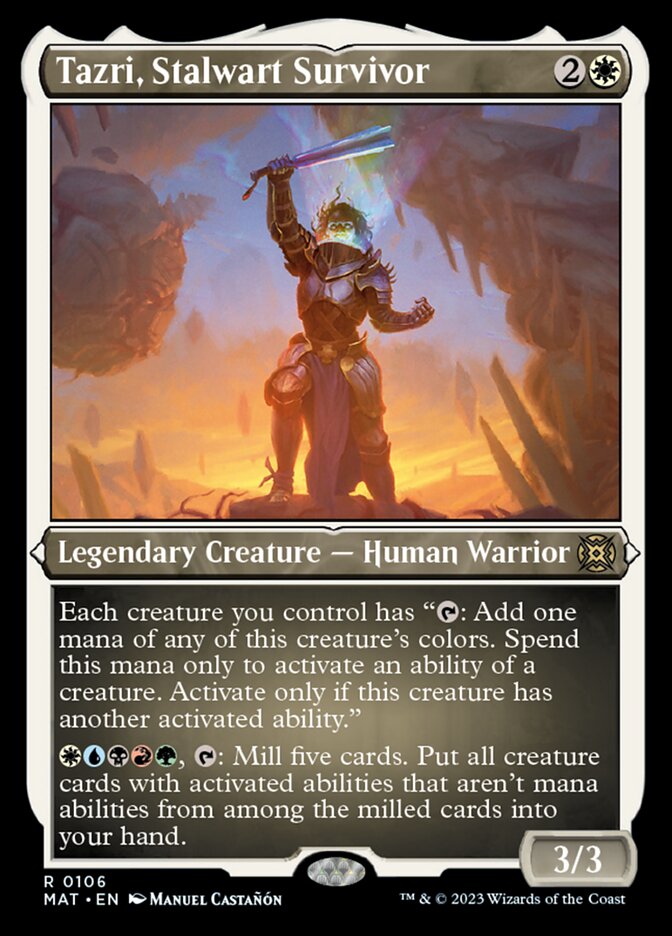Tazri, Stalwart Survivor (Foil Etched) [March of the Machine: The Aftermath] | Play N Trade Winnipeg