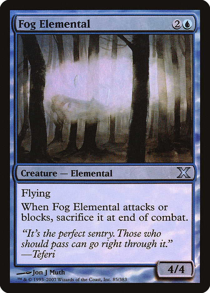 Fog Elemental (Premium Foil) [Tenth Edition] | Play N Trade Winnipeg