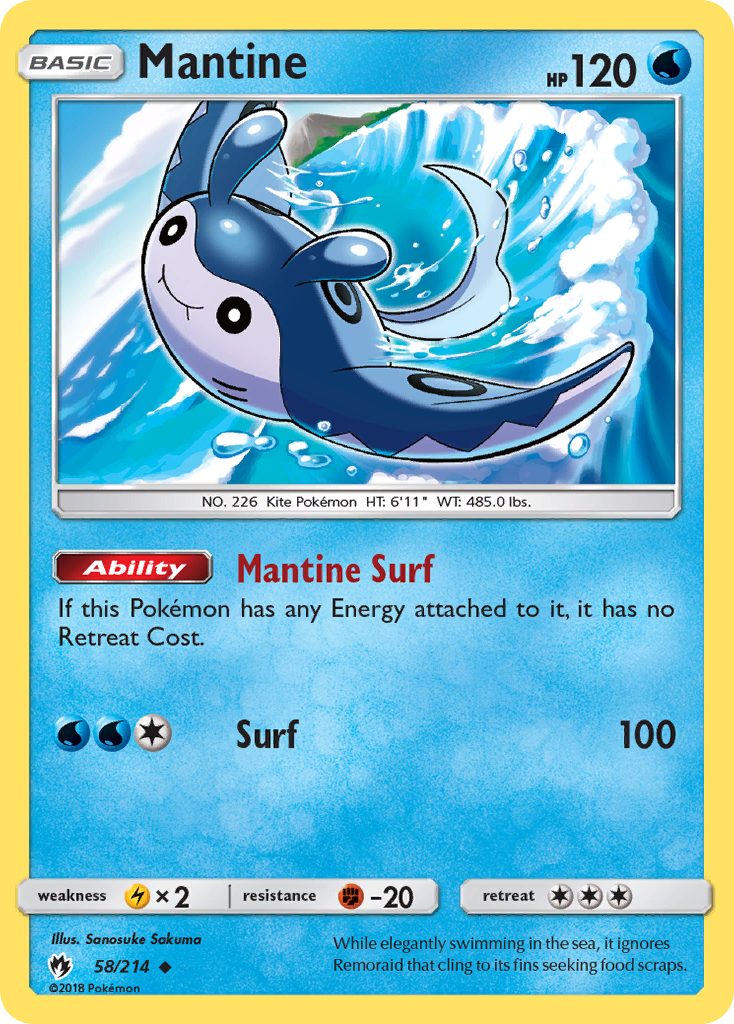 Mantine (58/214) [Sun & Moon: Lost Thunder] | Play N Trade Winnipeg