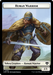 Human Warrior // Zombie Army Double-Sided Token [Commander Masters Tokens] | Play N Trade Winnipeg