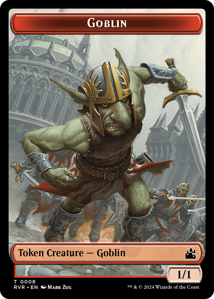 Goblin (0008) // Spirit (0004) Double-Sided Token [Ravnica Remastered Tokens] | Play N Trade Winnipeg