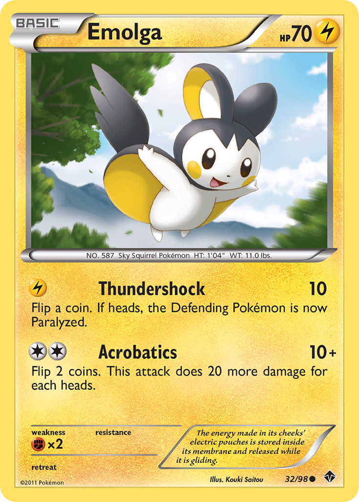 Emolga (32/98) [Black & White: Emerging Powers] | Play N Trade Winnipeg