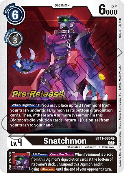 Snatchmon [BT11-065] [Dimensional Phase Pre-Release Promos] | Play N Trade Winnipeg