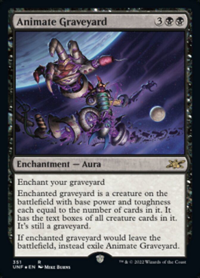 Animate Graveyard (Galaxy Foil) [Unfinity] | Play N Trade Winnipeg